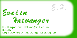 evelin hatvanger business card